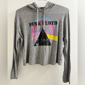 Tops | Pink Floyd Womens Cropped Hoodie With Drawstrings Relaxed Fit Small  | Poshmark